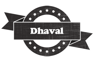 Dhaval grunge logo