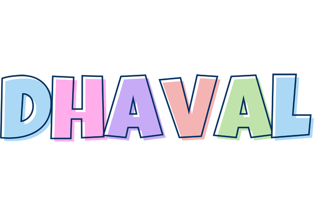 Dhaval pastel logo