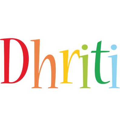 Dhriti birthday logo