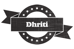 Dhriti grunge logo