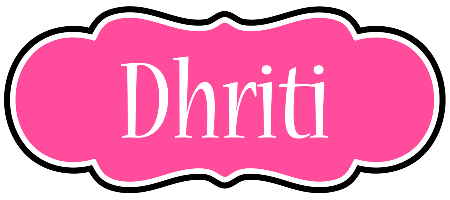 Dhriti invitation logo