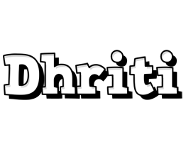 Dhriti snowing logo