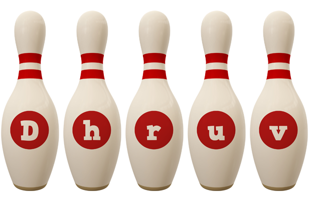 Dhruv bowling-pin logo