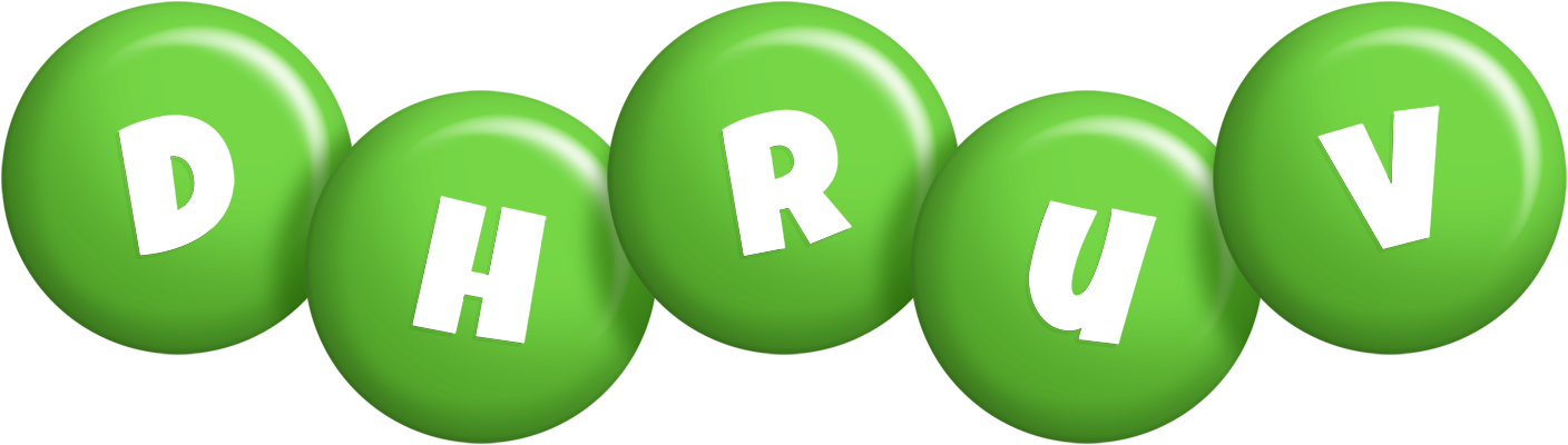 Dhruv candy-green logo