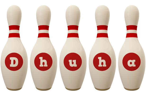 Dhuha bowling-pin logo