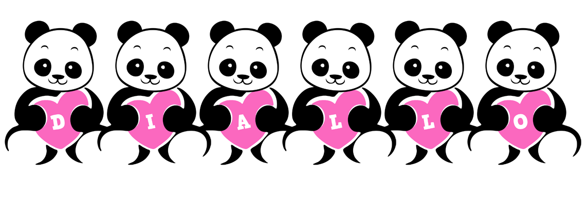 Diallo love-panda logo