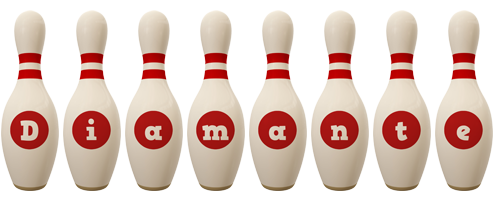 Diamante bowling-pin logo
