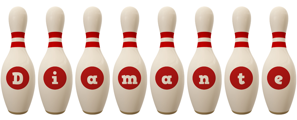 Diamante bowling-pin logo