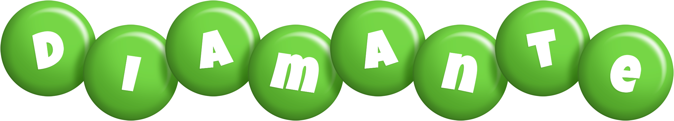 Diamante candy-green logo