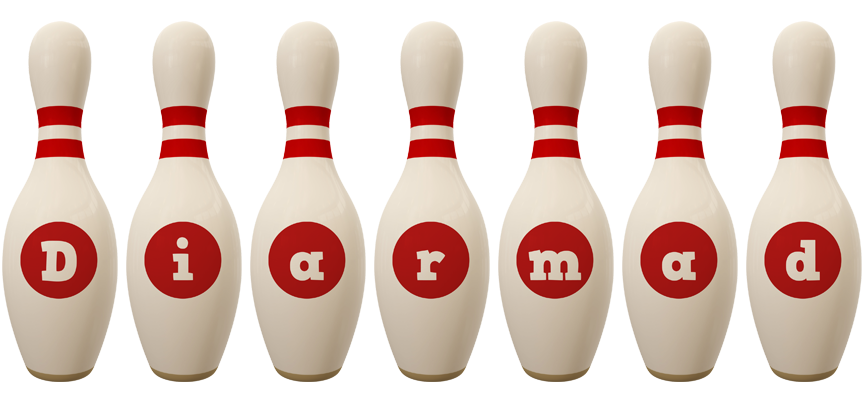 Diarmad bowling-pin logo