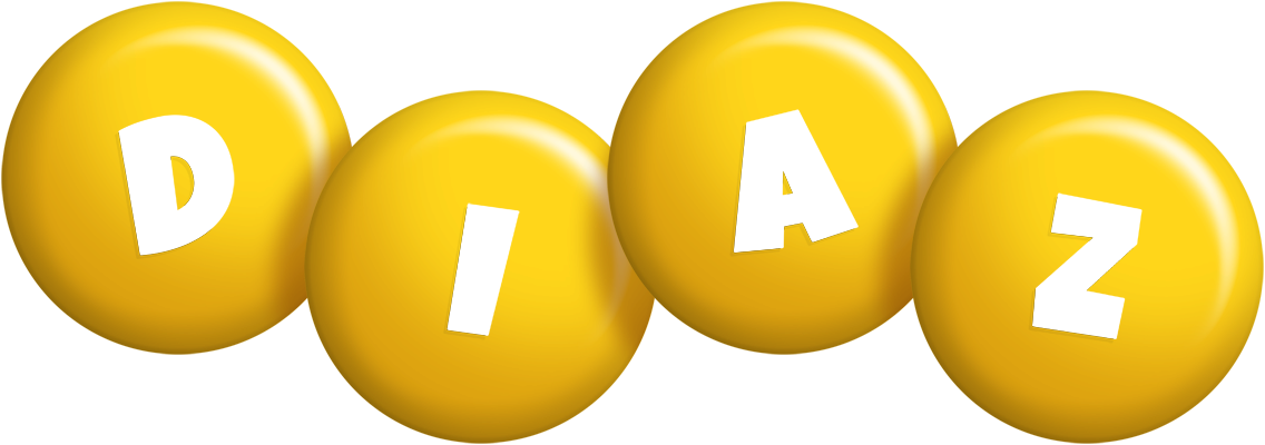 Diaz candy-yellow logo