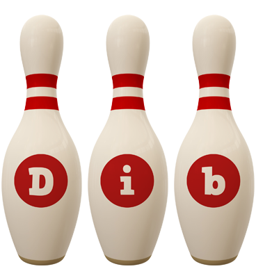 Dib bowling-pin logo