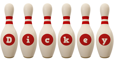 Dickey bowling-pin logo
