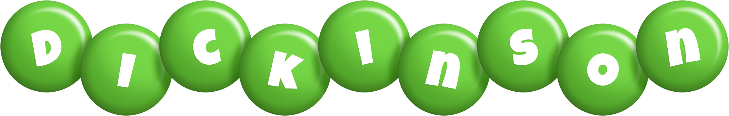 Dickinson candy-green logo