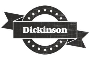 Dickinson grunge logo