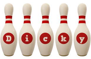 Dicky bowling-pin logo