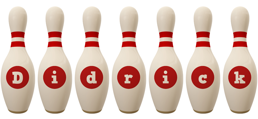 Didrick bowling-pin logo