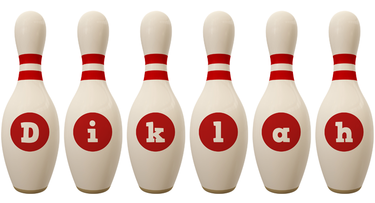 Diklah bowling-pin logo