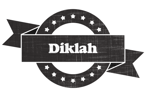 Diklah grunge logo