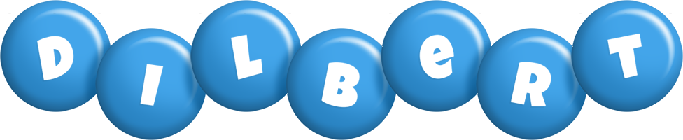 Dilbert candy-blue logo