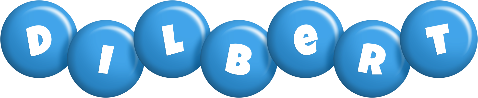 Dilbert candy-blue logo