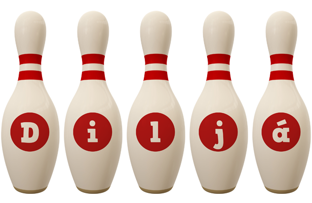 Diljá bowling-pin logo