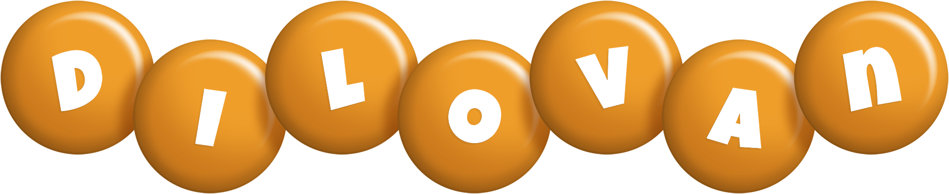 Dilovan candy-orange logo