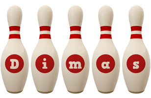 Dimas bowling-pin logo