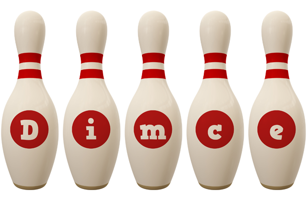 Dimce bowling-pin logo