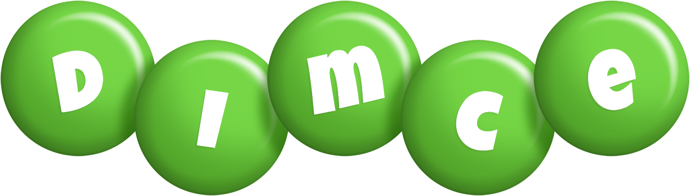 Dimce candy-green logo
