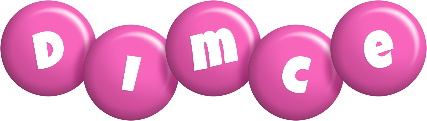 Dimce candy-pink logo