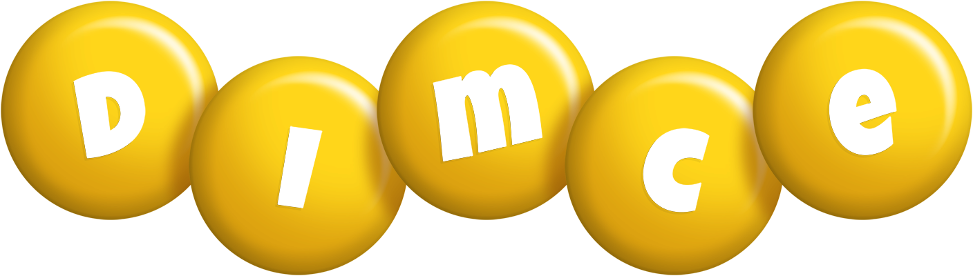 Dimce candy-yellow logo