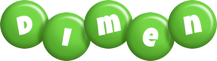 Dimen candy-green logo