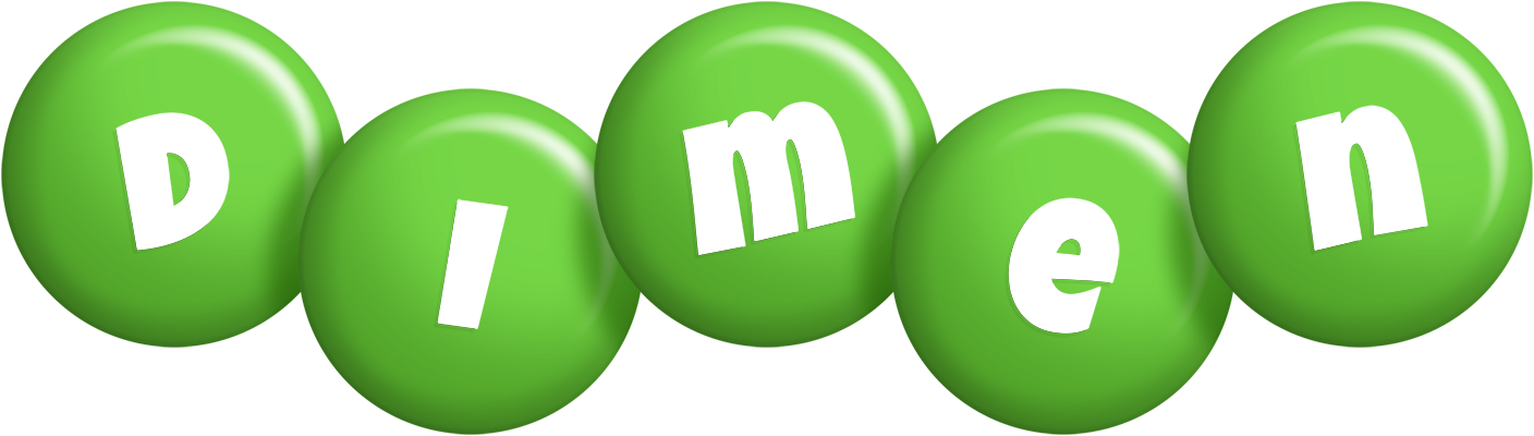 Dimen candy-green logo