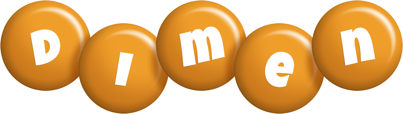 Dimen candy-orange logo
