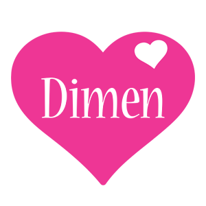 Dimen love-heart logo