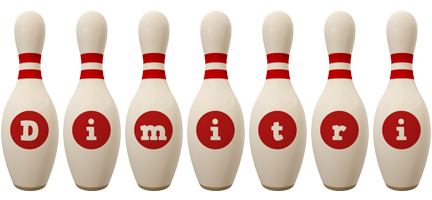 Dimitri bowling-pin logo