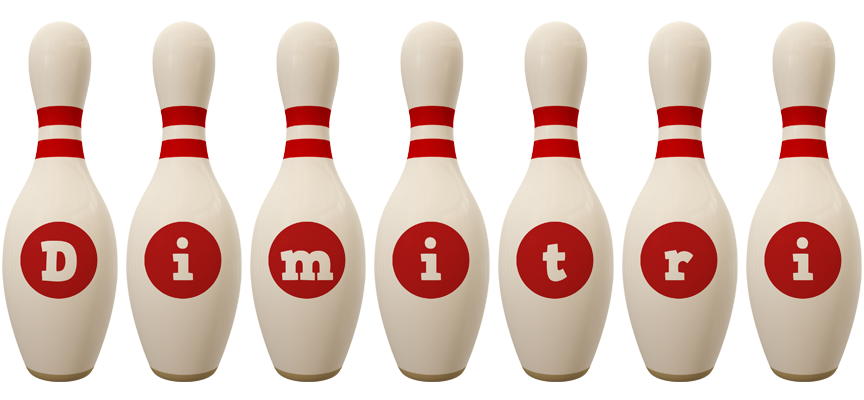 Dimitri bowling-pin logo