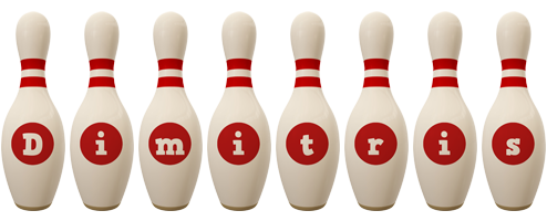 Dimitris bowling-pin logo