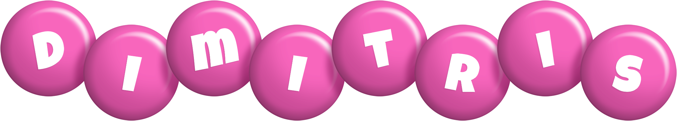 Dimitris candy-pink logo