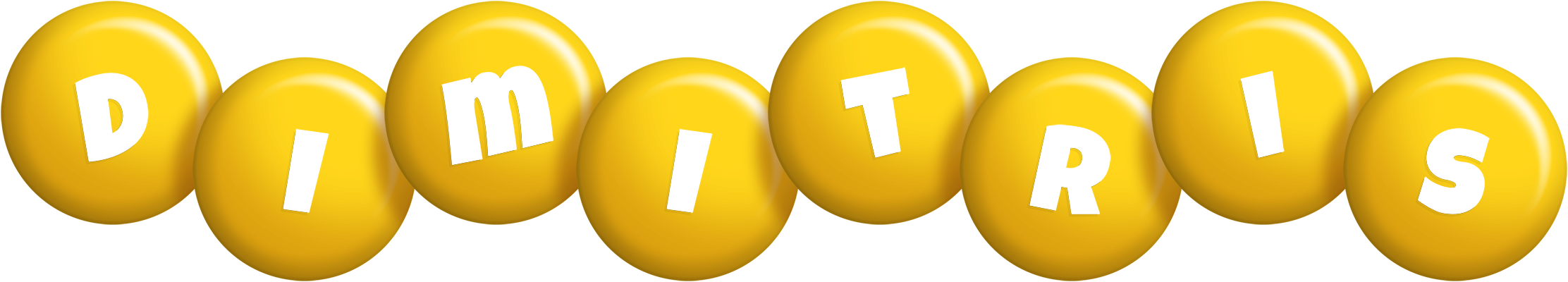 Dimitris candy-yellow logo