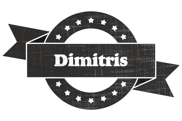 Dimitris grunge logo