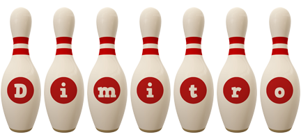 Dimitro bowling-pin logo