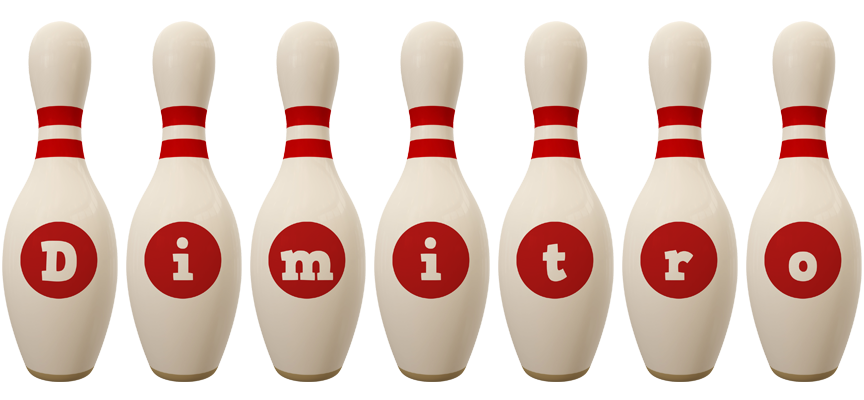 Dimitro bowling-pin logo