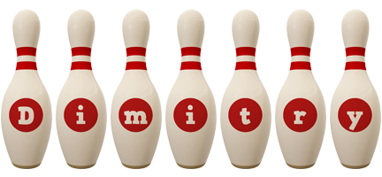 Dimitry bowling-pin logo