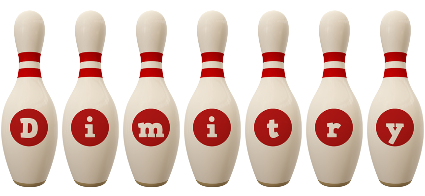 Dimitry bowling-pin logo