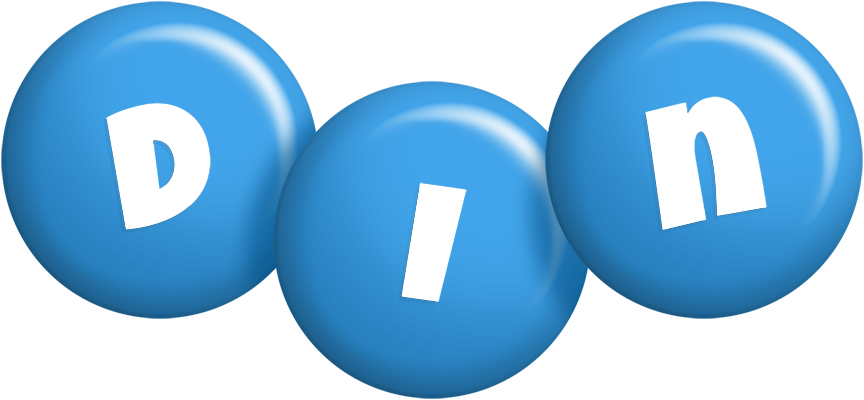 Din candy-blue logo