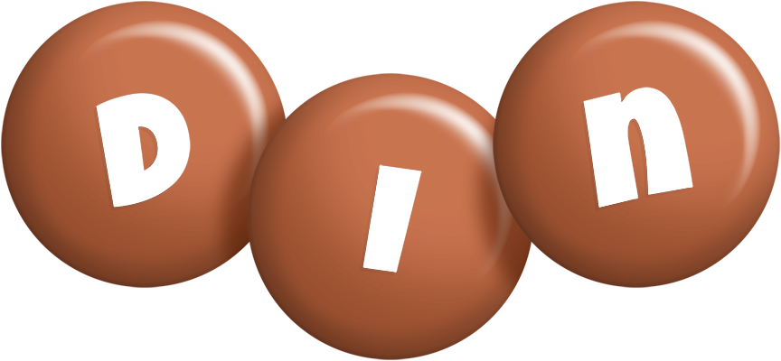Din candy-brown logo