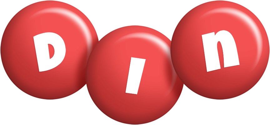 Din candy-red logo