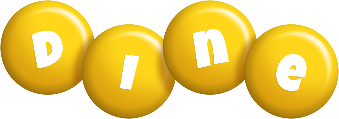Dine candy-yellow logo